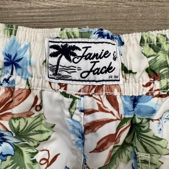Janie & Jack Swim Trunks Boys Size 7 Hawaiian Tropical Built in Brief - Picture 3 of 12
